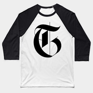 Gothic Letter T Baseball T-Shirt